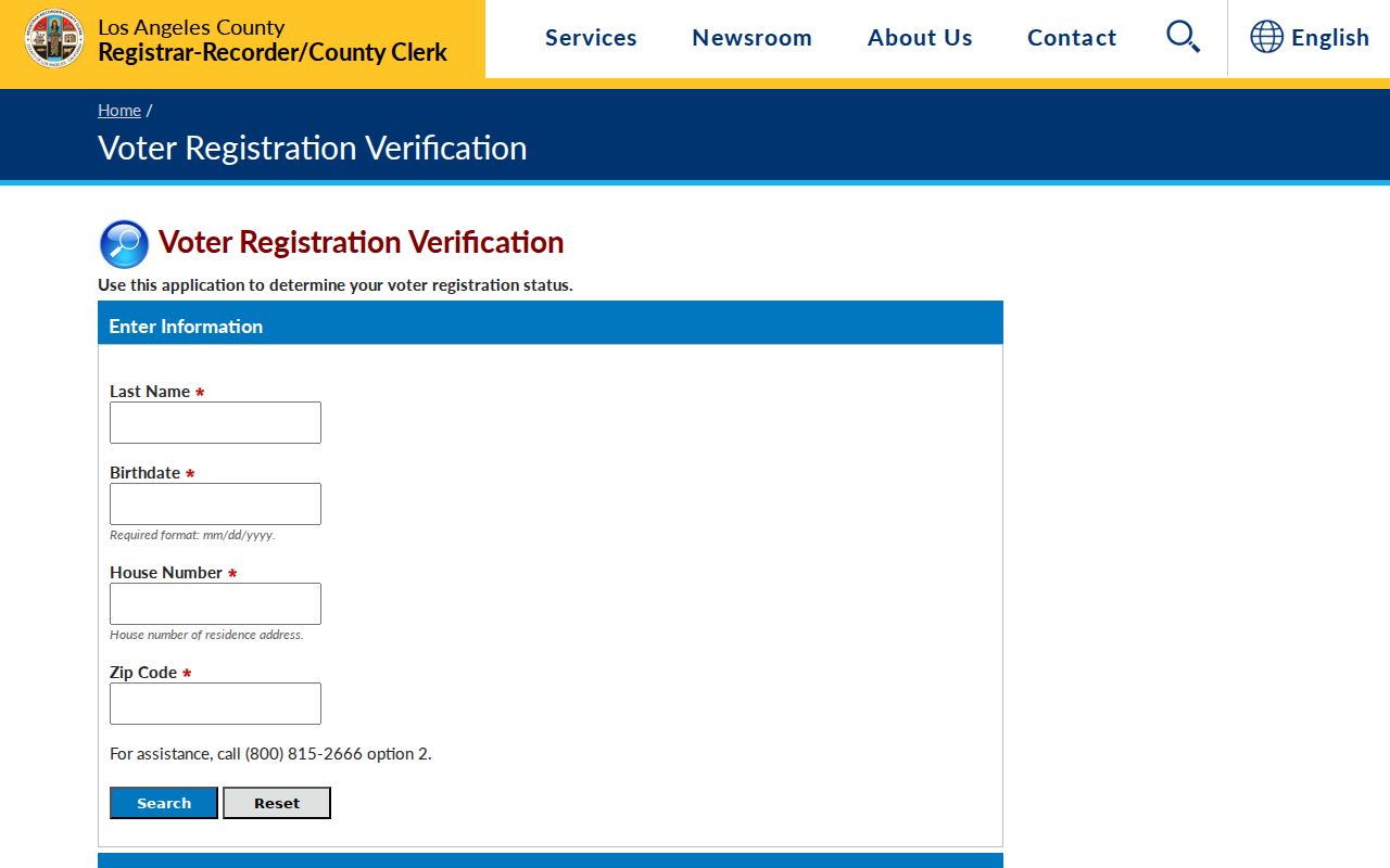 Pomona voter registration records verification form
